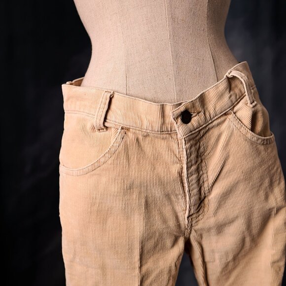 Vintage Light Beige Levi's Bell Bottom Cordoroy Jeans - Picture 7 of 11
